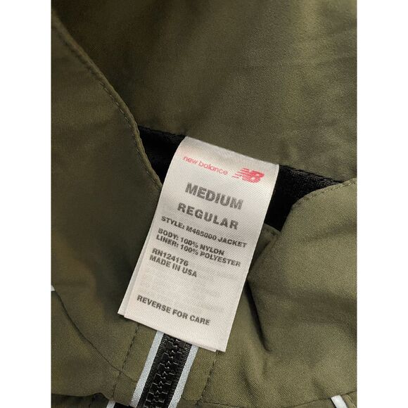 New Balance x USMC Marine Corps (M) Men's Green Zip Up Running Jacket M485000 - Picture 7 of 8